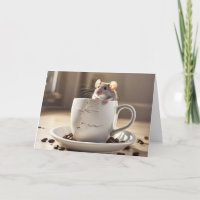 Mouse in Cracked Coffee Cup