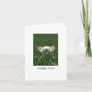 Mouse in Grass, THANK YOU! Card