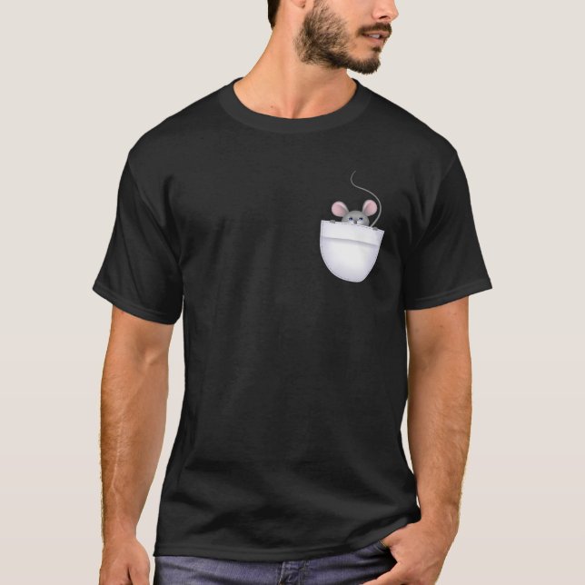 Mouse in Pocket T-Shirt (Front)