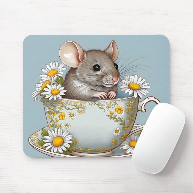Mouse In Teacup Pad (With Mouse)
