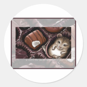 Mouse in the Chocolate Box Classic Round Sticker