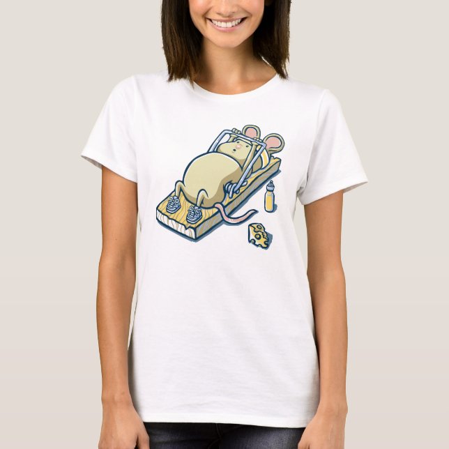 mouse in the gym funny t shirt designs (Front)