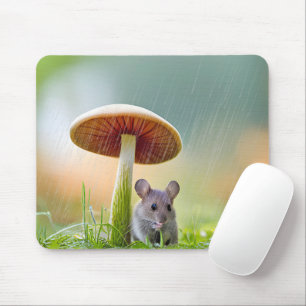Mouse In The Rain Mouse Pad