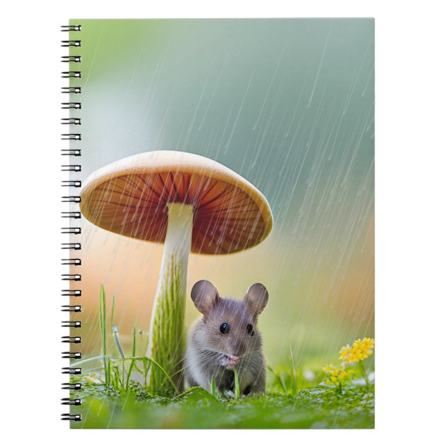 Mouse In The Rain Notebook (Front)