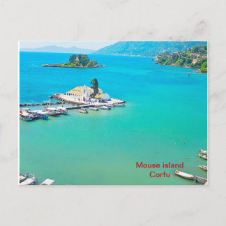 Mouse island on Corfu, Greece Postcard
