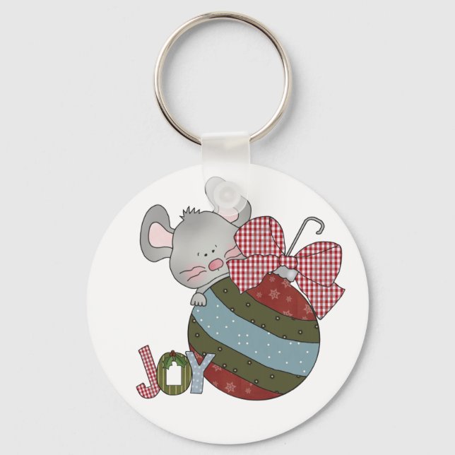 Mouse Joy Holiday T-shirts and Gifts Key Ring (Front)