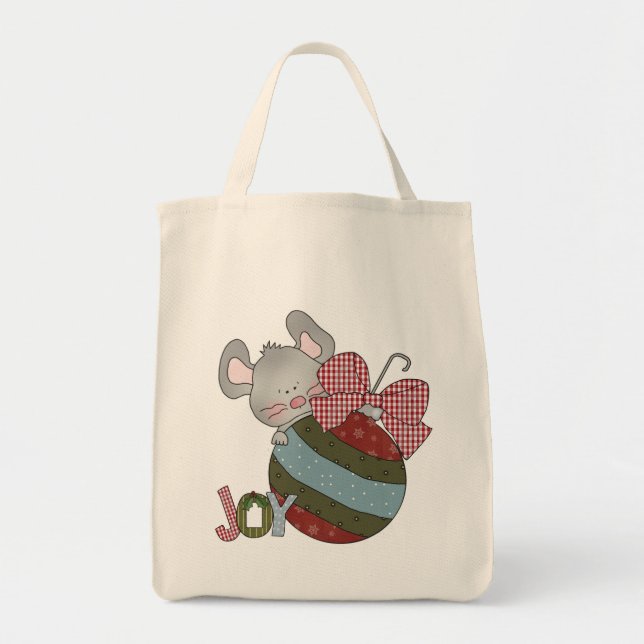 Mouse Joy Holiday T-shirts and Gifts Tote Bag (Front)