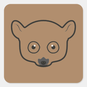Mouse Lemur Square Sticker