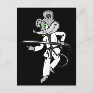 Mouse Martial Arts Postcard