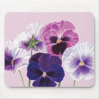 Mouse Mat - Floral Pansy Design