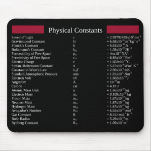 Mouse Mat with Common Physical Constants