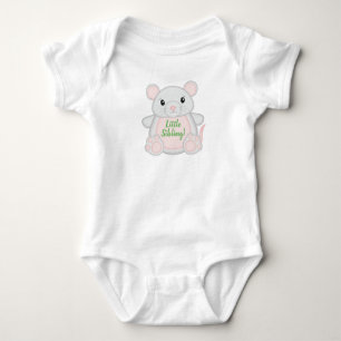 Mouse Mice Baby Shower Green Baby Bodysuit