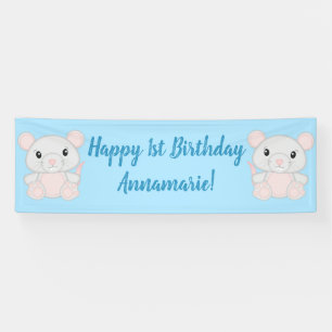 Mouse Mice Birthday Party Banner