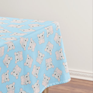 Mouse Mice Birthday Party Blue Tablecloth