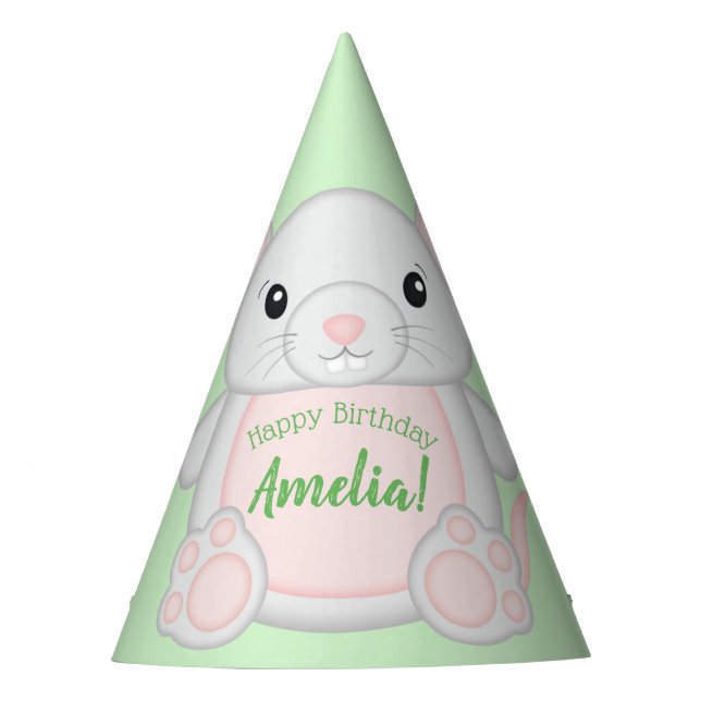 Mouse Mice Birthday Party Green Hat (Front)