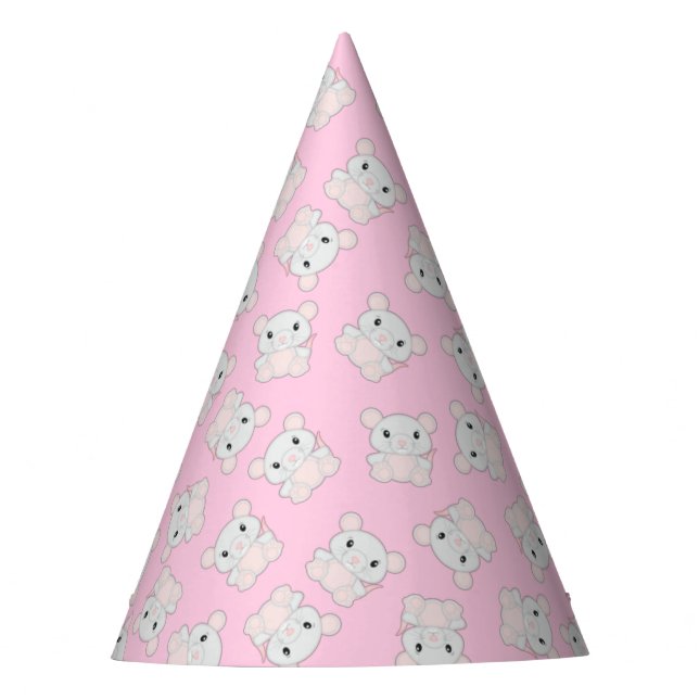 Mouse Mice Birthday Party Pink Hat (Front)