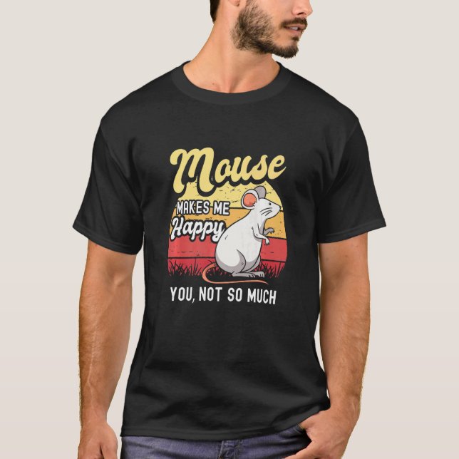 Mouse Mice Rat Gerbil Maus Ratón Pet Rodent Men Wo T-Shirt (Front)