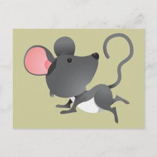 Mouse Mice Rat Rodents Mammal Cute Cartoon Animal Postcard