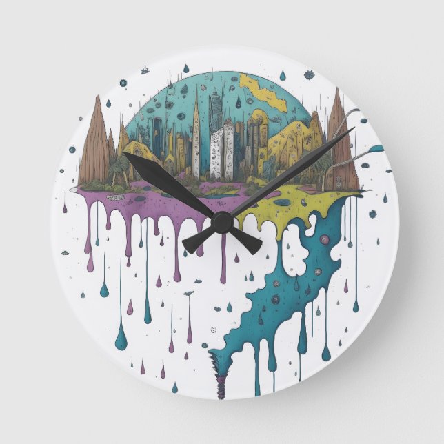 Mouse monster  round clock (Front)