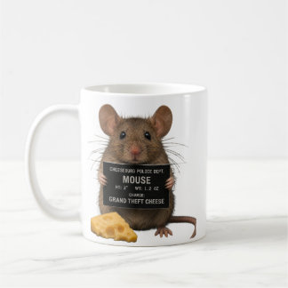 Mouse Mugshot: Grand Theft Cheese Coffee Mug
