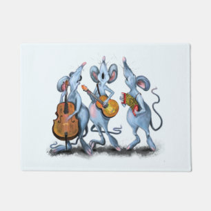 Mouse Music Band Fun Doormat