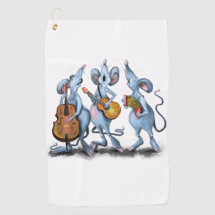 Mouse Music Band Funny Golf Towel