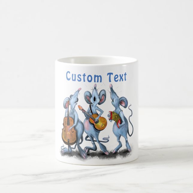 Mouse Music Band Mug - Custom Text (Center)