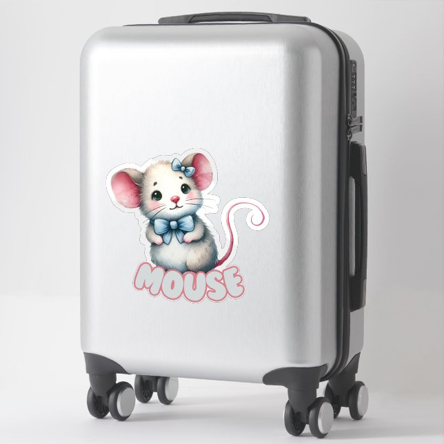 MOUSE - NURSERY STICKER (Suitcase)