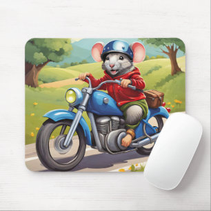 Mouse On Motorcycle Pad