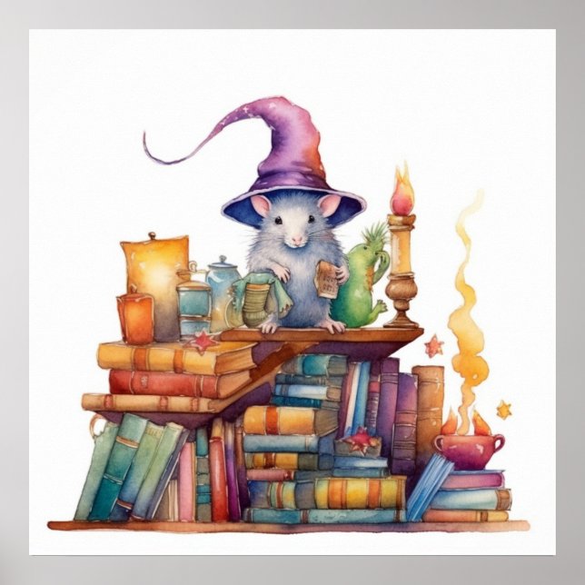 Mouse on top of books 3 poster (Front)