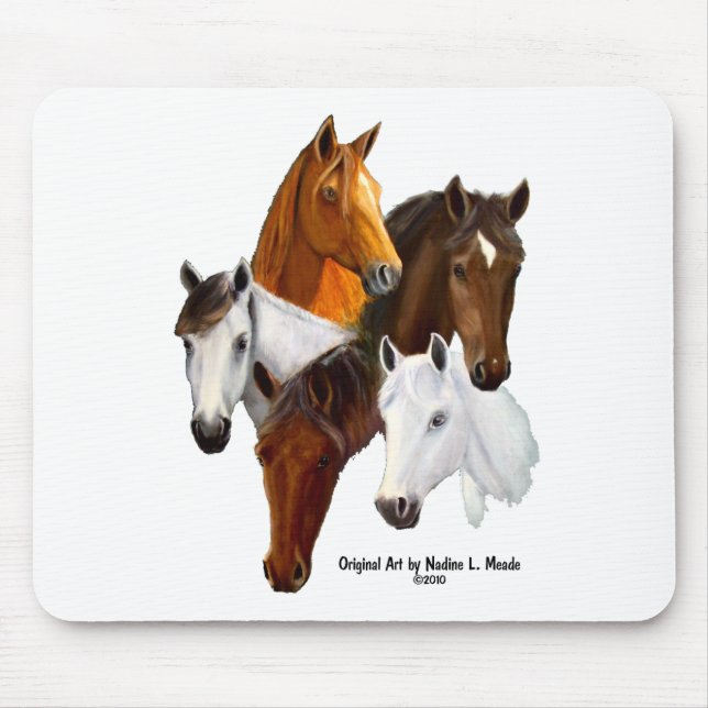 Mouse Pad, 5 Horse Heads Pad (Front)