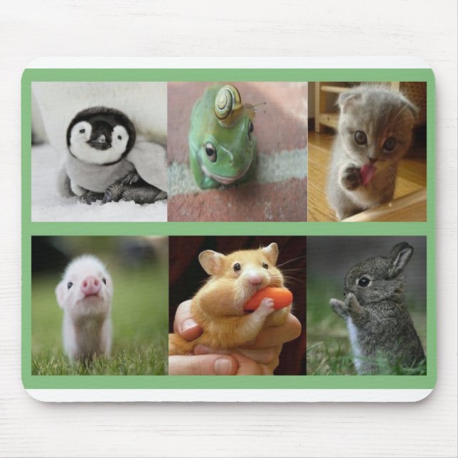 Mouse Pad-Adorable Animals Mouse Pad (Front)