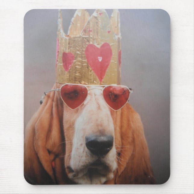 Mouse Pad Basset Hound King (Front)