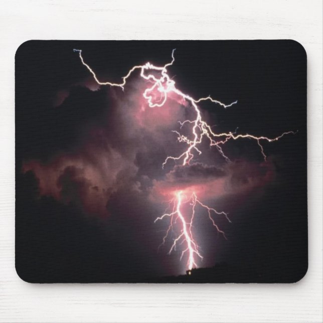 **MOUSE PAD - Black Lightning scenic Computer Mat Mouse Pad (Front)