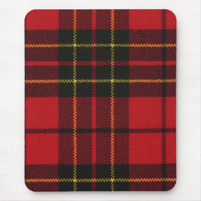 Mouse Pad Brodie Red Modern Tartan Print (Front)