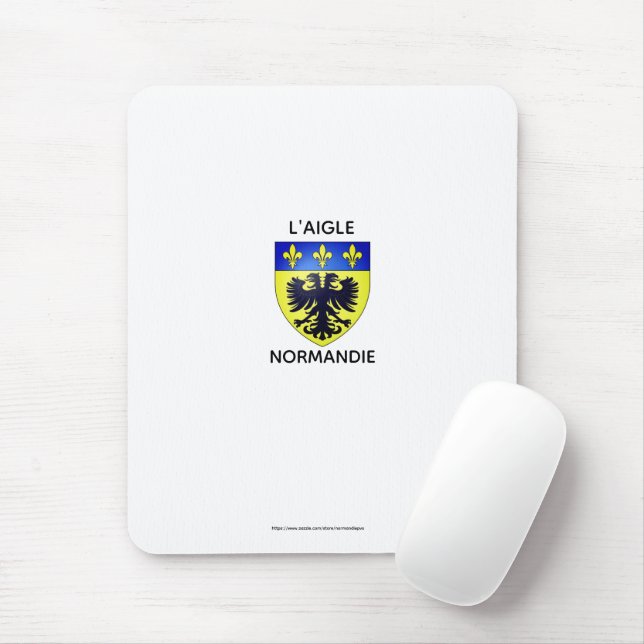 Mouse pad - coat of arms of L'Aigle - Normandy (With Mouse)