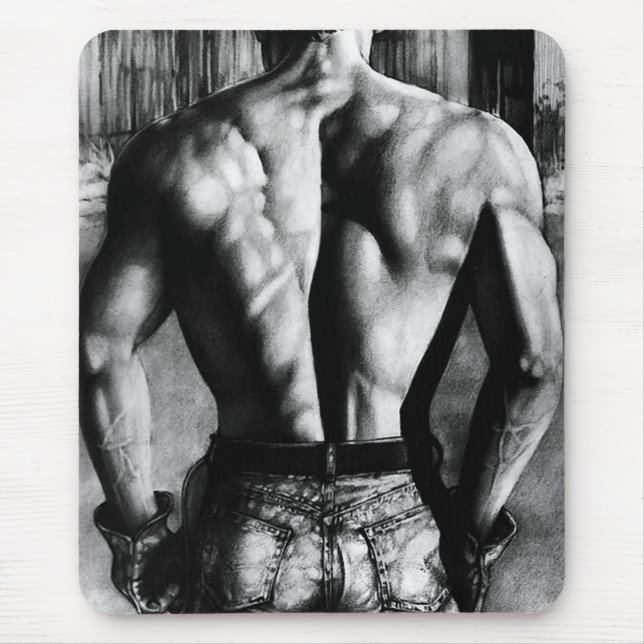 Mouse Pad For Men Masculine Art Cool Bodybuilder (Front)