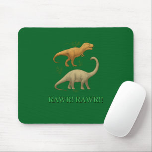 Mouse Pad - I Love Dinosaurs Rawr Rawr