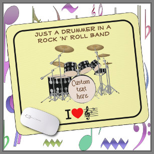 MOUSE PAD - Just a Drummer in a Rock 'n' Roll Band