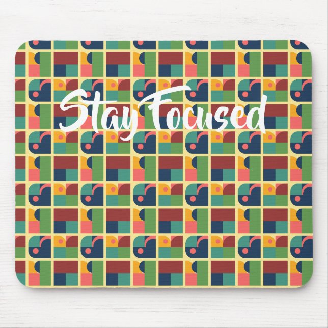 Mouse Pad – Modern Abstract Geometric Design (Front)