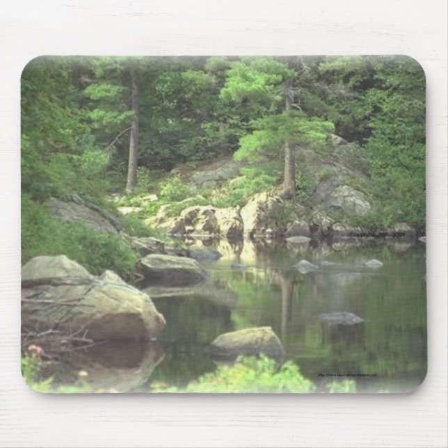 Mouse Pad~~New York mountain lake and rocks Pad (Front)