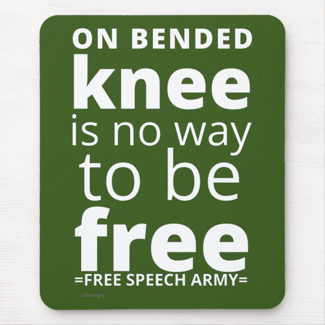 mouse pad  "ON BENDED KNEE..." (Front)