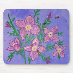 Mouse pad, painted design "Morning Dew:" Pad