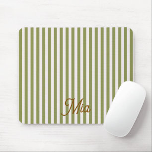 Mouse Pad Personalised Striped Custom Name