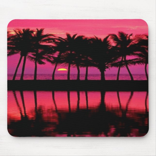 **MOUSE PAD - * Pink Palm Trees Computer Mousepad (Front)