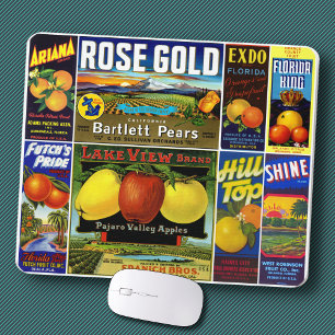 MOUSE PAD - "Rose Gold" - Produce Crate Labels