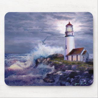 Mouse pad seascape with Cape Blanco Lighthouse