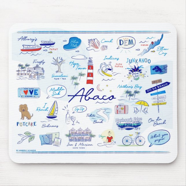 Mouse pad- "The ABC's OF Hope Town" Pad (Front)