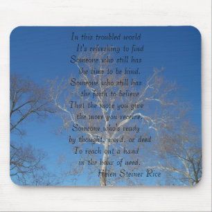 Mouse Pad with a poem by Helen Steiner Rice
