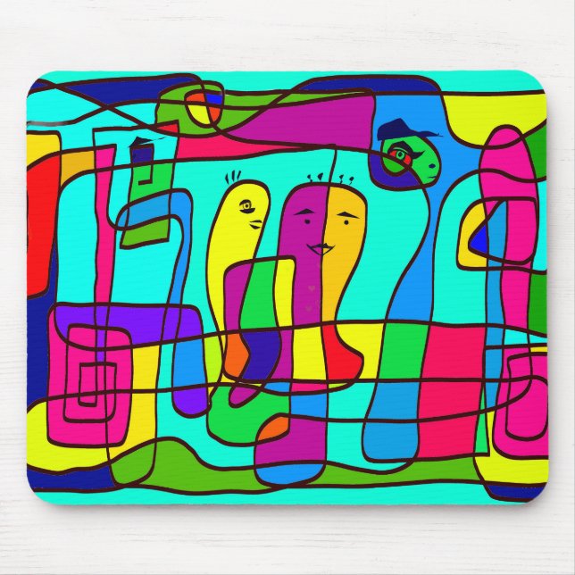 mouse pad with colored drawing (Front)